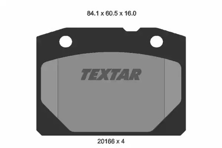 Комплект тормозных колодок дискового тормоза TEXTAR 2016603