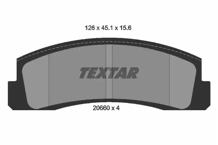 Комплект тормозных колодок дискового тормоза TEXTAR 2066001
