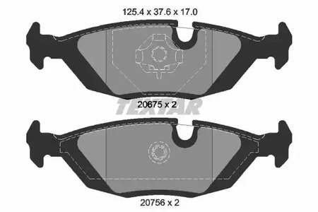 Комплект тормозных колодок дискового тормоза TEXTAR 2067502