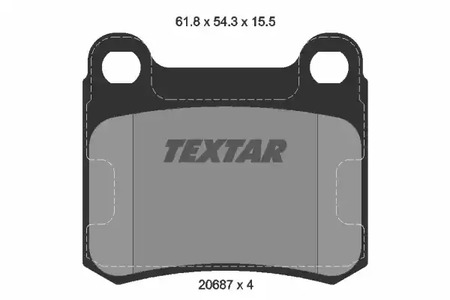 Комплект тормозных колодок дискового тормоза TEXTAR 2068701