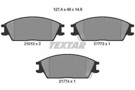 Тормозные колодки TEXTAR 2101202