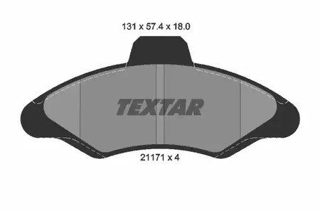 Комплект тормозных колодок дискового тормоза TEXTAR 2117105