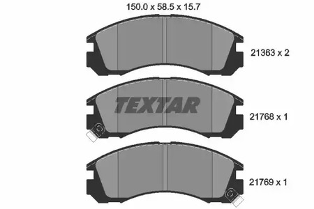 Комплект тормозных колодок дискового тормоза TEXTAR 2136301