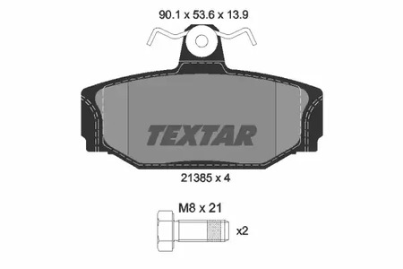 Комплект тормозных колодок дискового тормоза TEXTAR 2138501