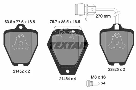 Комплект тормозных колодок дискового тормоза TEXTAR 2145201
