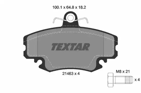 Комплект тормозных колодок дискового тормоза TEXTAR 2146306