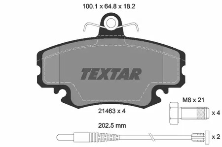 Комплект тормозных колодок дискового тормоза TEXTAR 2146304