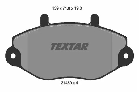 Комплект тормозных колодок дискового тормоза TEXTAR 2146901