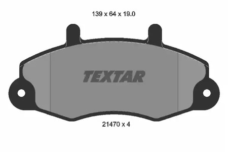 Комплект тормозных колодок дискового тормоза TEXTAR 2147001