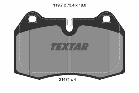 Комплект тормозных колодок дискового тормоза TEXTAR 2147102