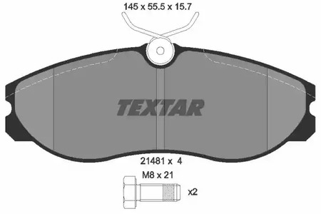 Комплект тормозных колодок дискового тормоза TEXTAR 2148101