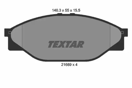 Комплект тормозных колодок дискового тормоза TEXTAR 2168901