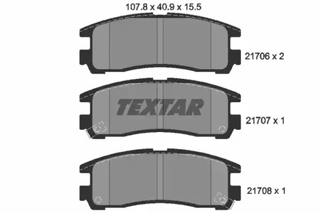 Комплект тормозных колодок дискового тормоза TEXTAR 2170602
