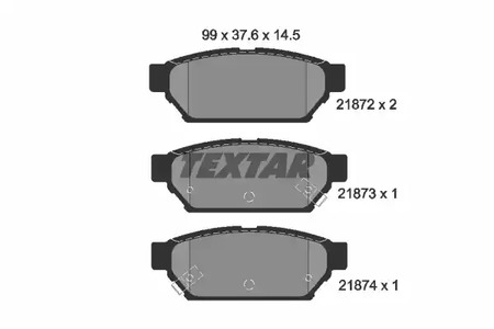 Комплект тормозных колодок дискового тормоза TEXTAR 2187202