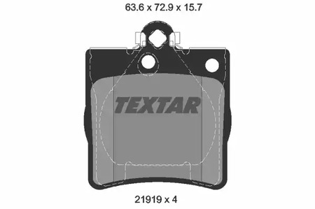 Комплект тормозных колодок дискового тормоза TEXTAR 2191903