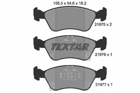 Комплект тормозных колодок дискового тормоза TEXTAR 2197502