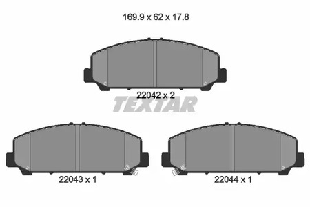 Колодки тормозные дисковые TEXTAR 2204201