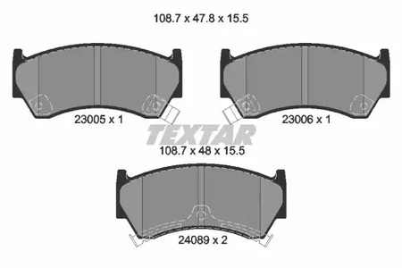 Комплект тормозных колодок дискового тормоза TEXTAR 2300501