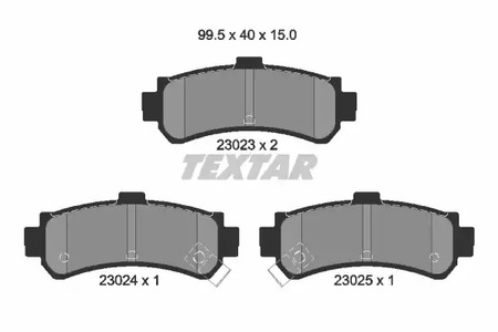 Комплект тормозных колодок дискового тормоза TEXTAR 2302301