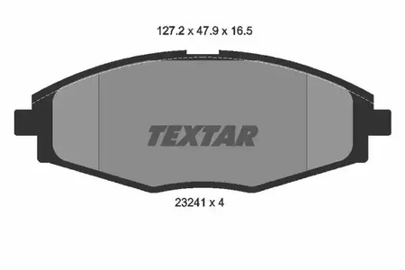 Комплект тормозных колодок дискового тормоза TEXTAR 2324102