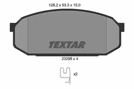 Комплект тормозных колодок дискового тормоза TEXTAR 2329501