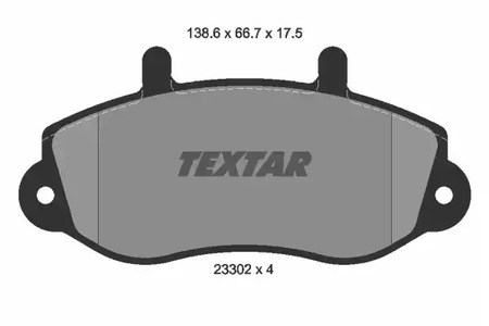 Комплект тормозных колодок дискового тормоза TEXTAR 2330201