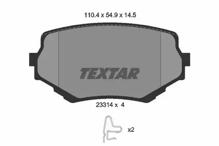 Колодки тормозные дисковые TEXTAR 2331401