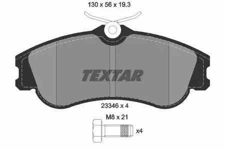 Комплект тормозных колодок дискового тормоза TEXTAR 2334602