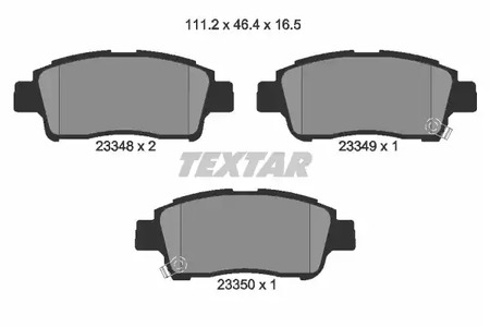 Комплект тормозных колодок дискового тормоза TEXTAR 2334803