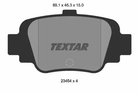 Комплект тормозных колодок дискового тормоза TEXTAR 2345401