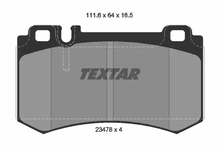 Комплект тормозных колодок дискового тормоза TEXTAR 2347801