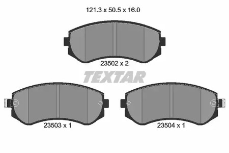 Комплект тормозных колодок дискового тормоза TEXTAR 2350201