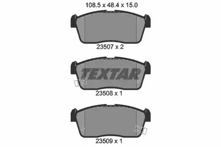 Комплект тормозных колодок дискового тормоза TEXTAR 2350701