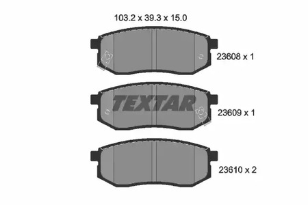 Колодки тормозные дисковые TEXTAR 2360801