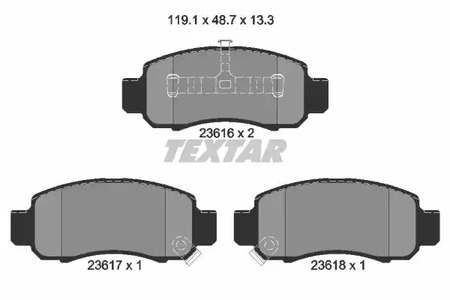 Комплект тормозных колодок дискового тормоза TEXTAR 2361601