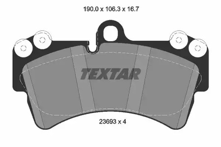 Комплект тормозных колодок дискового тормоза TEXTAR 2369302