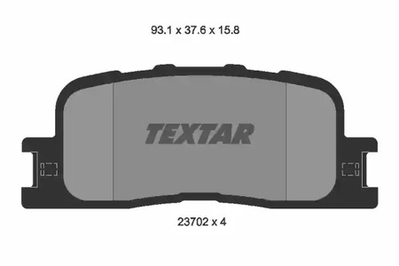Комплект тормозных колодок дискового тормоза TEXTAR 2370201