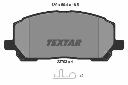 Комплект тормозных колодок дискового тормоза TEXTAR 2370301