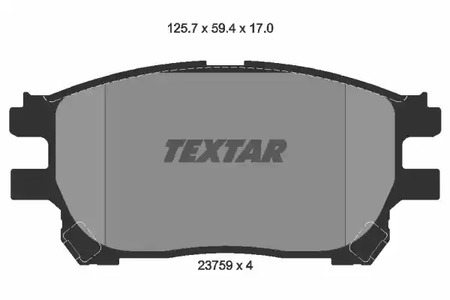 Комплект тормозных колодок дискового тормоза TEXTAR 2375901