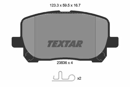 Комплект тормозных колодок дискового тормоза TEXTAR 2383601