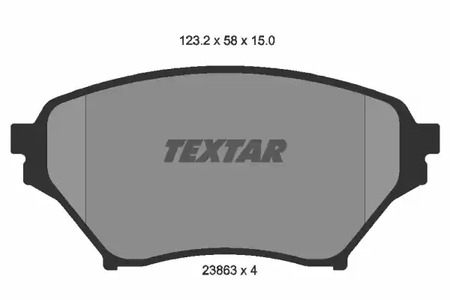 Комплект тормозных колодок дискового тормоза TEXTAR 2386301