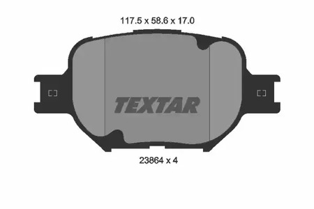 Комплект тормозных колодок дискового тормоза TEXTAR 2386401