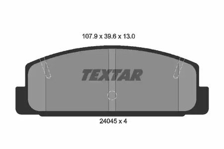 Комплект тормозных колодок дискового тормоза TEXTAR 2404501