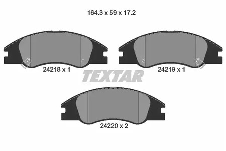 Колодки тормозные дисковые TEXTAR 2421801