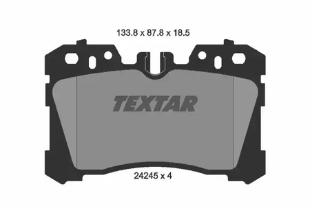 Комплект тормозных колодок дискового тормоза TEXTAR 2424501
