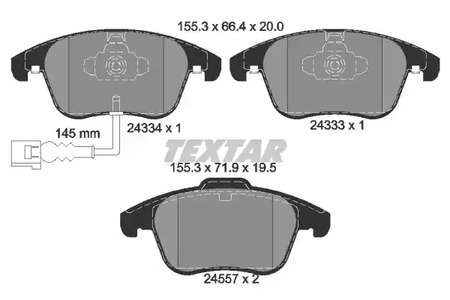 Колодки тормозные TEXTAR 2433401