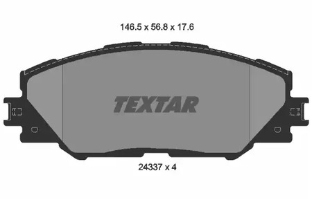 Комплект тормозных колодок дискового тормоза TEXTAR 2433701