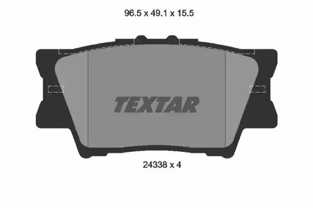 Комплект тормозных колодок дискового тормоза TEXTAR 2433801