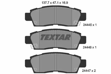 Комплект тормозных колодок дискового тормоза TEXTAR 2444501