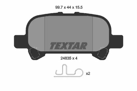 Комплект тормозных колодок дискового тормоза TEXTAR 2483501